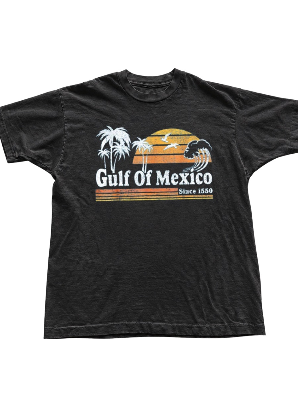 Black Gulf of Mexico Sunset Graphic Tee
